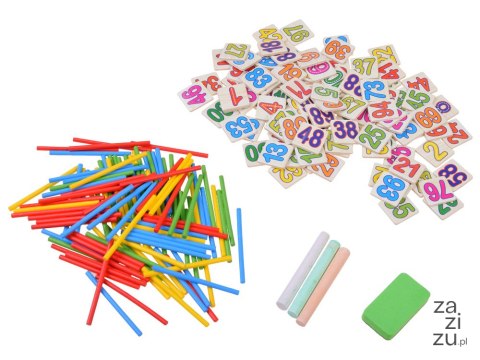 Tablica edukacyjna + patyczki do nauki matematyki | ZA2514 Tablica edukacyjna + patyczki do nauki matematyki | ZA2514