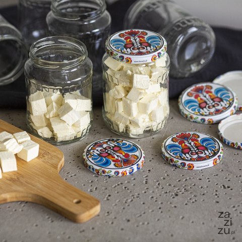 Zakrętki do słoików 10szt. FI-66 FOLK | 136411 Zakrętki do słoików 10szt. FI-66 FOLK | 136411