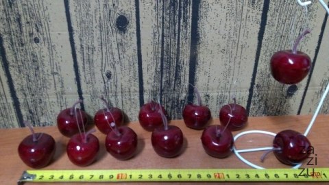 Zawieszki 12szt. CZERWONE JABŁKA | OZB06007 Zawieszki 12szt. CZERWONE JABŁKA | OZB06007