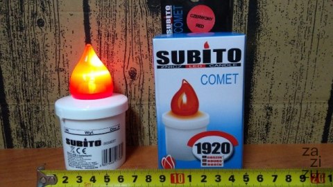 Znicz 12szt. ledowy SUBITO COMET czerwony + 2 X R14 Znicz 12szt. ledowy SUBITO COMET czerwony + 2 X R14