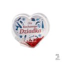Akrylowa ramka w kształcie serca z napisem dla Dziadka