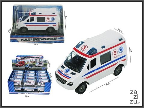Auto metalowe mini van AMBULANS HKG071 Auto metalowe mini van AMBULANS HKG071