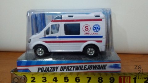 Auto metalowe mini van AMBULANS HKG071 Auto metalowe mini van AMBULANS HKG071