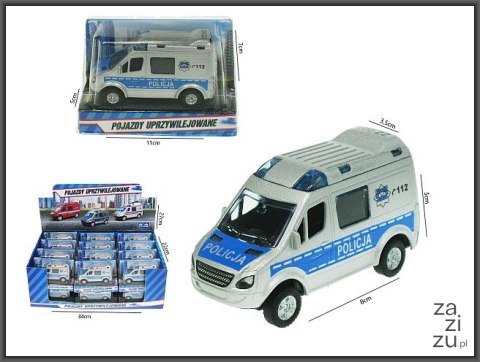 Auto metalowe mini van POLICJA Auto metalowe mini van POLICJA