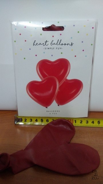 Balon gumowy 6szt. CZERWONE SERCE 40cm | 092S-6 Balon gumowy 6szt. CZERWONE SERCE 40cm | 092S-6