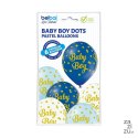 Balony 6szt. BABY BOY DOTS | 42-26