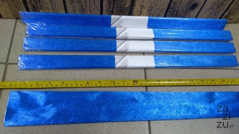 Bibuła 5szt. metalizowana NIEBIESKA 50x100cm | KRM-165 Bibuła 5szt. metalizowana NIEBIESKA 50x100cm | KRM-165