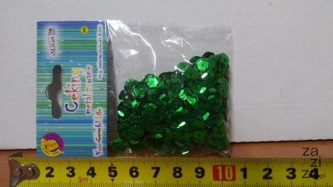 Cekiny 12szt metalizowane ZIELONE 8mm 10g | MT-6589 Cekiny 12szt metalizowane ZIELONE 8mm 10g | MT-6589