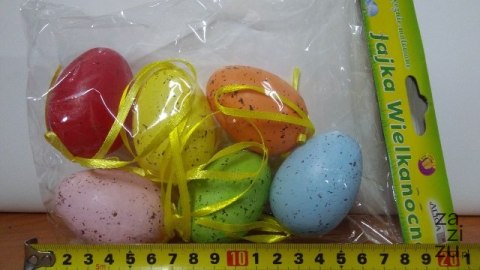 Jajka plastikowe 6szt zawieszka WPJ-8897 Jajka plastikowe 6szt zawieszka WPJ-8897