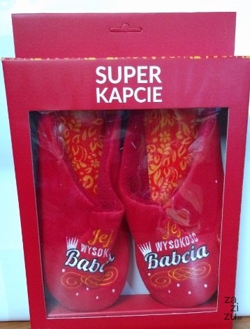 Kapcie JEJ WYSOKOŚĆ BABCIA Kapcie JEJ WYSOKOŚĆ BABCIA