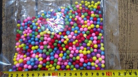 Kulki styropianowe 10g MIX KOLOR 8mm | KS-8-MIX Kulki styropianowe 10g MIX KOLOR 8mm | KS-8-MIX