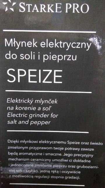 Młynek elektryczny do soli i pieprzu STARKE Młynek elektryczny do soli i pieprzu STARKE
