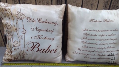 Poduszka dla Cudownej, Najmilszej, Kochanej BABCI 35x35cm | S37 Poduszka dla Cudownej, Najmilszej, Kochanej BABCI 35x35cm | S37