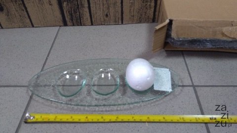 Półmisek szklany 6szt. na 3 jajka 28cm | BOZ3681 Półmisek szklany 6szt. na 3 jajka 28cm | BOZ3681