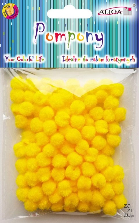 Pompony 120szt. ŻÓŁTE 1cm | POM-306 Pompony 120szt. ŻÓŁTE 1cm | POM-306
