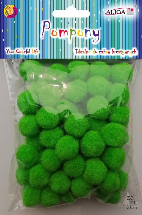 Pompony 60szt. J. ZIELONE 2cm | POM-412 Pompony 60szt. J. ZIELONE 2cm | POM-412