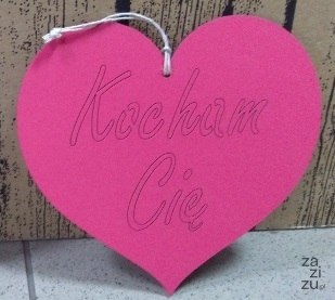 Serce czerwone 2szt KOCHAM CIĘ 15cm Serce czerwone 2szt KOCHAM CIĘ 15cm
