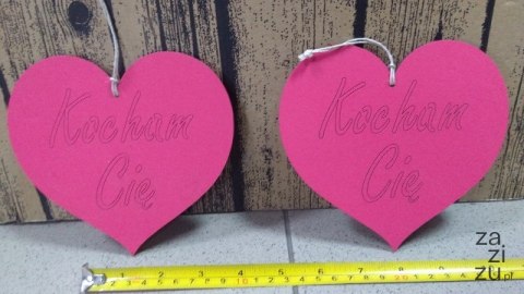 Serce czerwone 2szt KOCHAM CIĘ 15cm Serce czerwone 2szt KOCHAM CIĘ 15cm