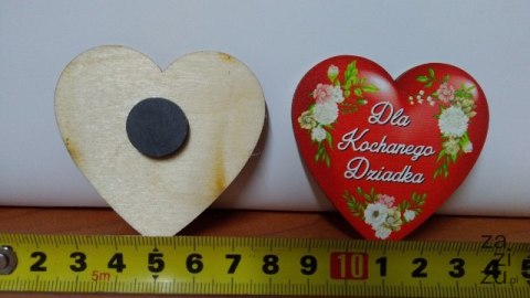 Serce magnes DZIADEK, 6,5 x 6,5 cm Serce magnes DZIADEK, 6,5 x 6,5 cm