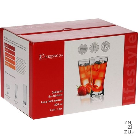 Szklanki 6szt. LONG X-LINE 300ml KROSNO Szklanki 6szt. LONG X-LINE 300ml KROSNO