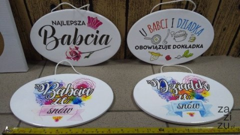 Tabliczka ceram. 23x15,5cm BABCIA/DZIADEK Tabliczka ceram. 23x15,5cm BABCIA/DZIADEK