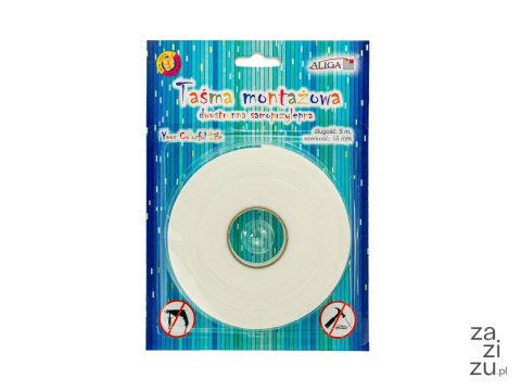 Taśma dwustronna piankowa 18mmx5m dwustronna na blistrze | PSD-3457 Taśma dwustronna piankowa 18mmx5m dwustronna na blistrze | PSD-3457