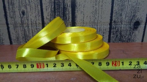 Wstążka satynowa 4szt. 12mmx32m ŻÓŁTA | AX12-23 Wstążka satynowa 4szt. 12mmx32m ŻÓŁTA | AX12-23