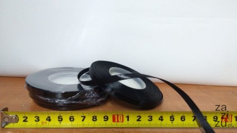 Wstążka satynowa 6mmx32m CZARNA 4szt. | AX06-54 Wstążka satynowa 6mmx32m CZARNA 4szt. | AX06-54