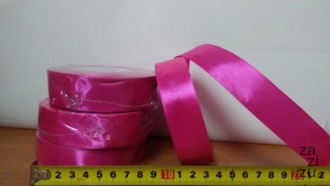 Wstążki satynowe różowe 25mm x 32m 4szt. | AX25-06 Wstążki satynowe różowe 25mm x 32m 4szt. | AX25-06