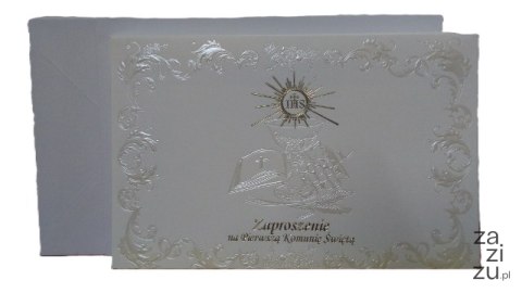 Zaproszenia 10szt KOMUNIA ŚWIĘTA 3509 Zaproszenia 10szt KOMUNIA ŚWIĘTA 3509