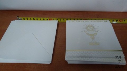 Zaproszenia 10szt KOMUNIA ŚWIĘTA 8107 Zaproszenia 10szt KOMUNIA ŚWIĘTA 8107