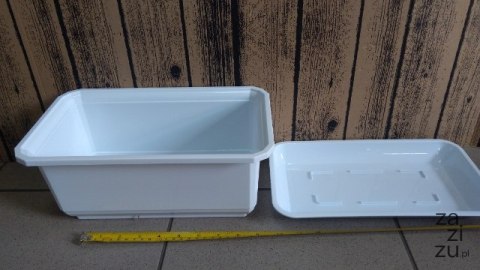 Doniczka balkonowa z podstawką 30cm BIAŁA Doniczka balkonowa z podstawką 30cm BIAŁA