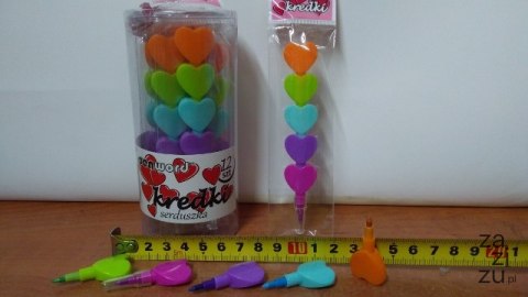 Kredki przekładane 12szt. SERDUSZKA | 988375-S Kredki przekładane 12szt. SERDUSZKA | 988375-S