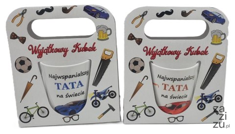 Kubek w torebce Najwspanialszy Tata na świecie 300 ml Kubek w torebce Najwspanialszy Tata na świecie 300 ml