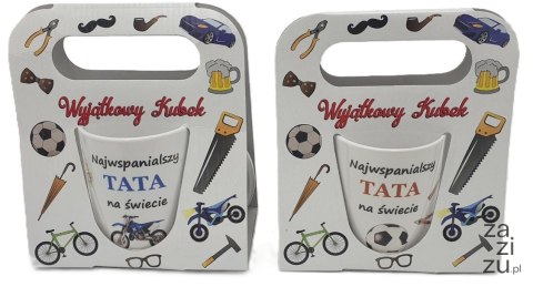 Kubek w torebce Najwspanialszy Tata na świecie 300 ml Kubek w torebce Najwspanialszy Tata na świecie 300 ml