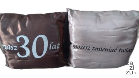 Poduszka 40x40 Uodziny ''30'' Brąz Poduszka 40x40 Uodziny ''30'' Brąz