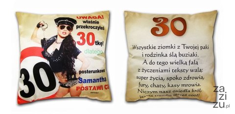 Poduszka kolorowa 40x40 URODZINY ''30'' Poduszka kolorowa 40x40 URODZINY ''30''