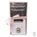 Ręcznik+kubek w koszyku WSZYSTKIEGO NAJLEPSZEGO ''40''
