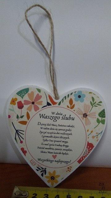 Serce wiszące W DNIU WASZEGO ŚLUBU Serce wiszące W DNIU WASZEGO ŚLUBU