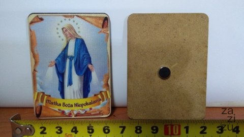 Tabliczka 5szt. na magnes 6x8cm MATKA BOŻA NIEPOKALANA Tabliczka 5szt. na magnes 6x8cm MATKA BOŻA NIEPOKALANA