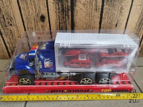 Auto tir z napędem + 4 pojazdy straż pożarna Auto tir z napędem + 4 pojazdy straż pożarna
