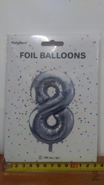 Balon cyfra 86cm ''8'' SREBRNY | FB1M-8-018 Balon cyfra 86cm ''8'' SREBRNY | FB1M-8-018