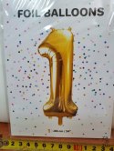 Balon foliowy ,,1'' ZŁOTO 86cm | FB1M-019