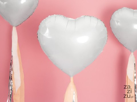 Balon foliowy SERCE BIAŁE 45cm | FB9M-008 Balon foliowy SERCE BIAŁE 45cm | FB9M-008