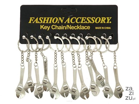 Brelok metalowy klucz francuski 12szt. Brelok metalowy klucz francuski 12szt.