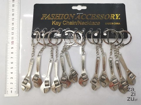 Brelok metalowy klucz francuski 12szt. Brelok metalowy klucz francuski 12szt.