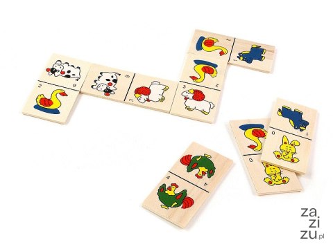 Domino drewniane zwierzaki Domino drewniane zwierzaki