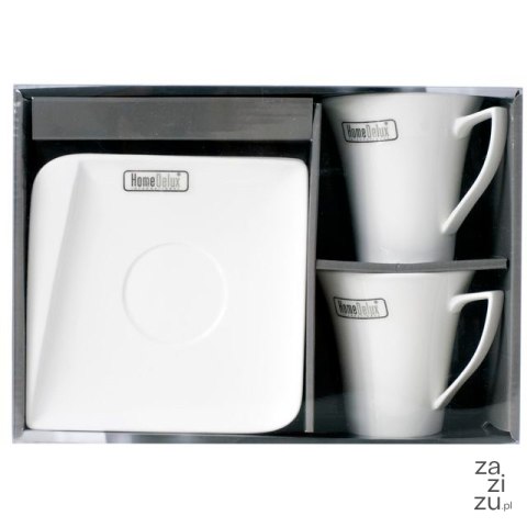 Filiżanki do kawy i herbaty porcelanowe ze spodkami HOME DELUX QUATRE BIAŁE 4 el. hd12064 Filiżanki do kawy i herbaty porcelanowe ze spodkami HOME DELUX QUATRE BIAŁE 4 el. hd12064