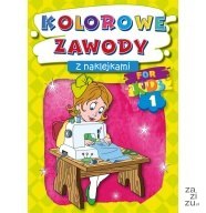 Książeczka + naklejki KOLOROWE ZAWODY 1 Książeczka + naklejki KOLOROWE ZAWODY 1