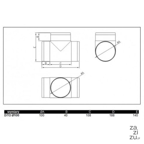 Łącznik przekrojów zmiennych 100/110x55 D/ZK dOSPEL 007-0219 Łącznik przekrojów zmiennych 100/110x55 D/ZK dOSPEL 007-0219